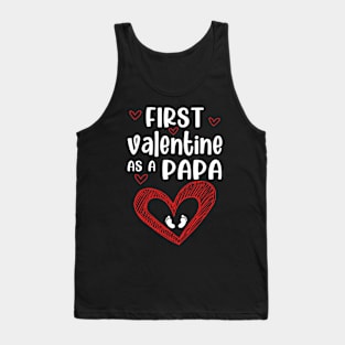 first valentine as a papa valentine Tank Top